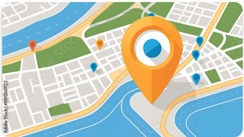 Geotargeting Location Icon for Local Marketing Materials, Regional Campaign Graphics, Location-Based Services, and Map Application Interfaces for Mobile Developers