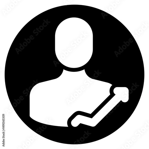 personal growth glyph icon