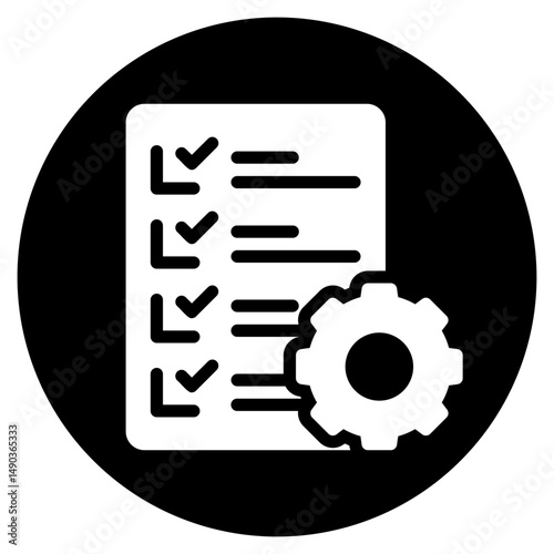 project management glyph icon