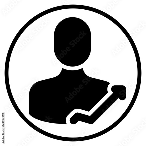 personal growth glyph icon
