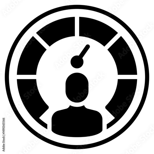 speedometer glyph icon