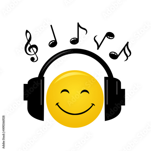 Yellow emoticon cartoon character