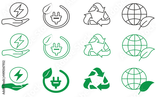 Eco Sustainability Symbols Vector Graphics