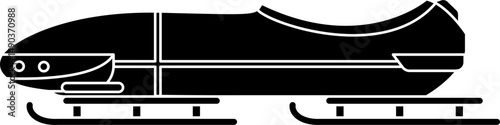 Bobsleigh skates silhouette vector