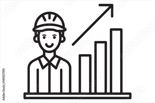 Minimalist black icon of businesspeople and money.