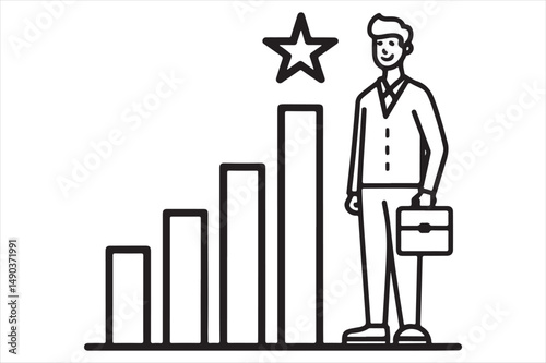 Minimalist black icon of businesspeople and money.