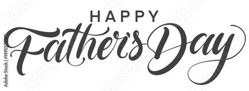 Happy Fathers Day typography banner. Father's day calligraphy poster. Vector illustration