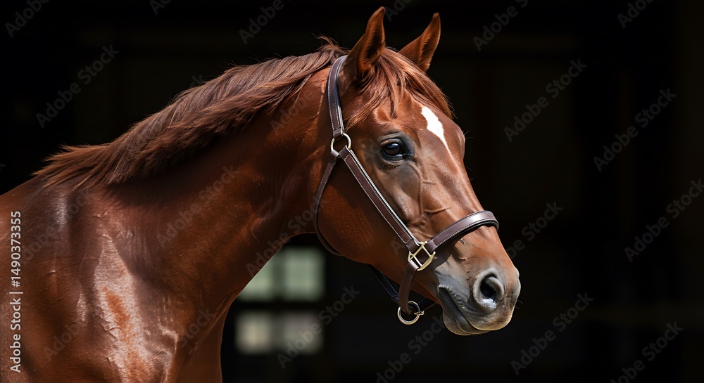 Fototapeta premium Chestnut Majesty: Dark Elegance