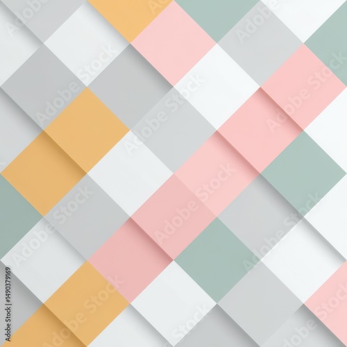 Abstract Pastel Colored Squares, Background, Presentation Background