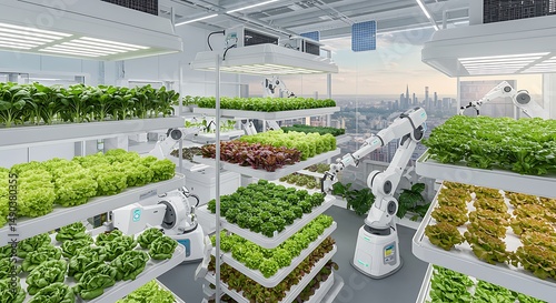 Automated vertical farm with robotic systems