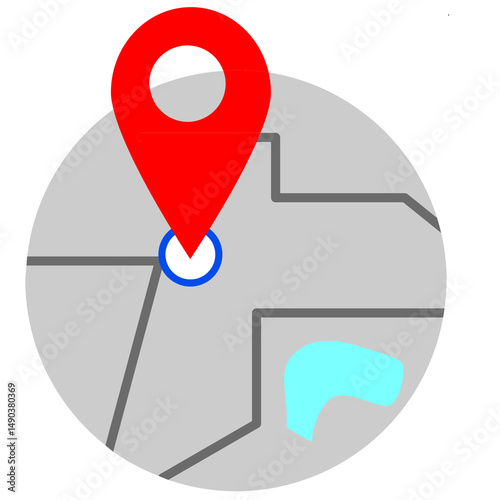 map pointer with pin icon