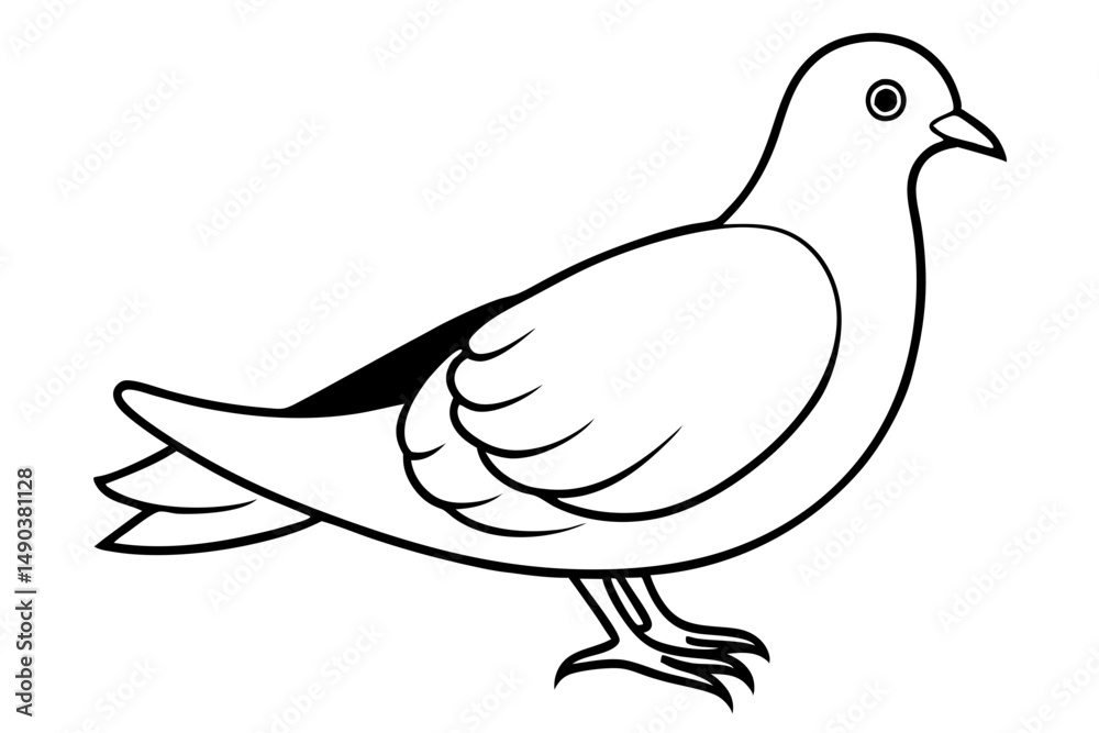 dove silhouette line art vector illustration with a white background dove silhouette line art vector illustration with a white background
