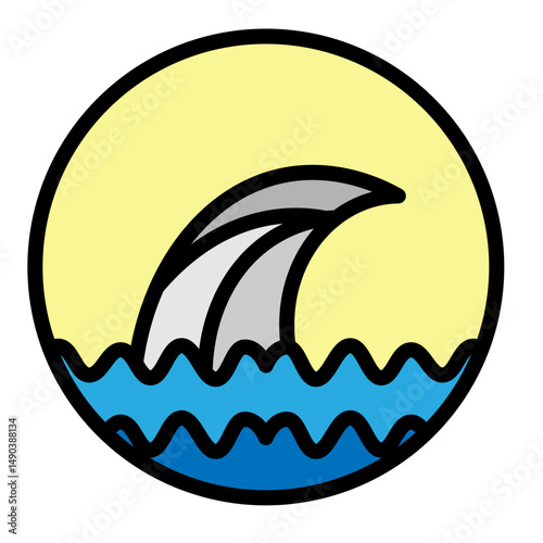 Tidal Wave Vector Filled Icon Design