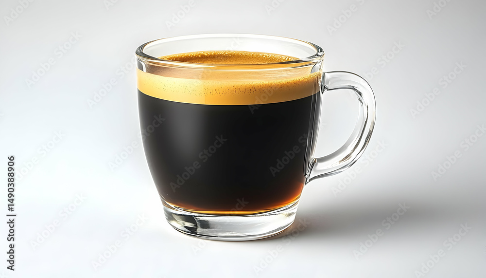Espresso in glass cup Espresso in glass cup