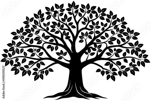 Spiritual Bodhi Tree Clipart Design