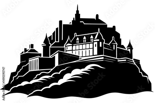 Famous Edinburgh Castle Drawing