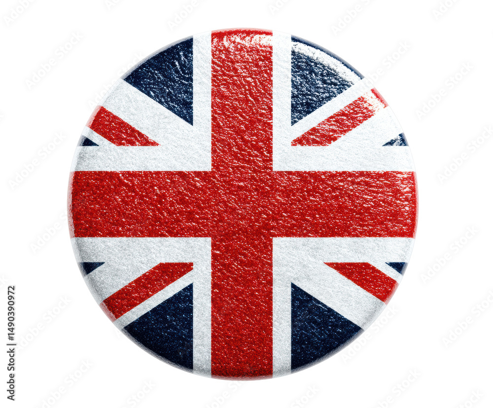 Obraz premium British flag badge for patriotic events and promotions