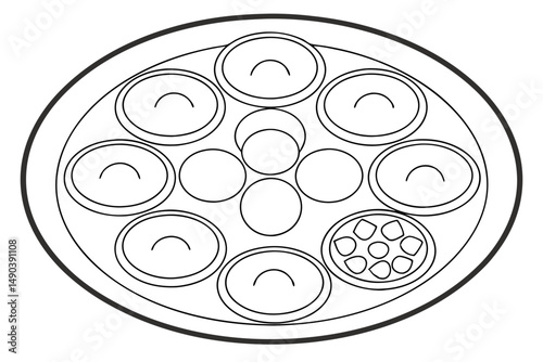 Passover Seder Plate Illustration