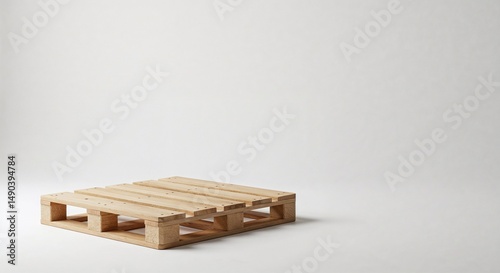 Wooden pallet on a neutral background for storage or shipping