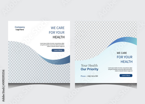 clean hospital service promotion social media banner