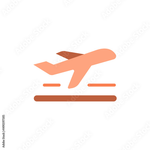 Stylized aviation emblem featuring a soaring aircraft rendered in sepia hues for modern design