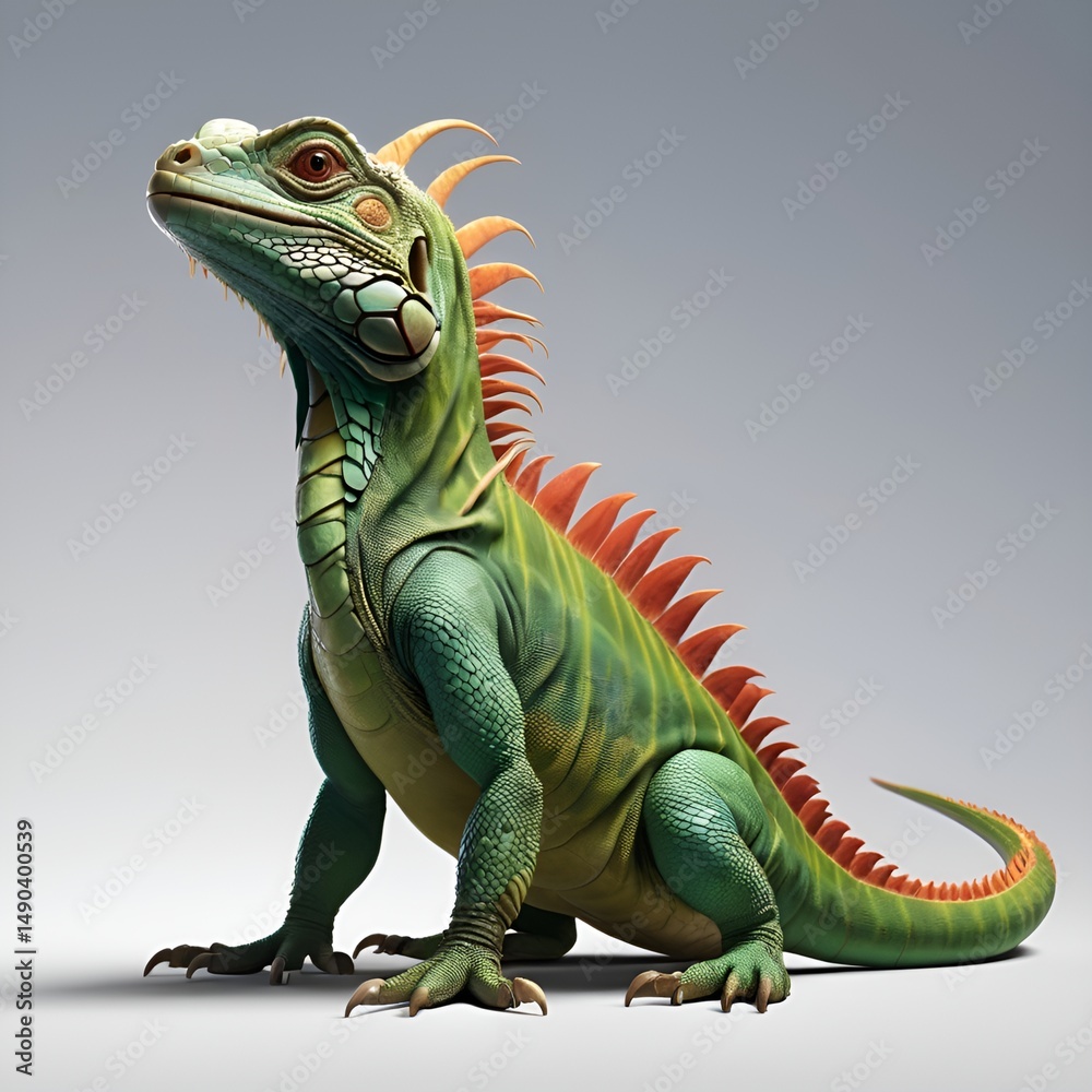 Fototapeta premium I is for Iguana 