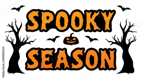 Halloween spooky season typography design