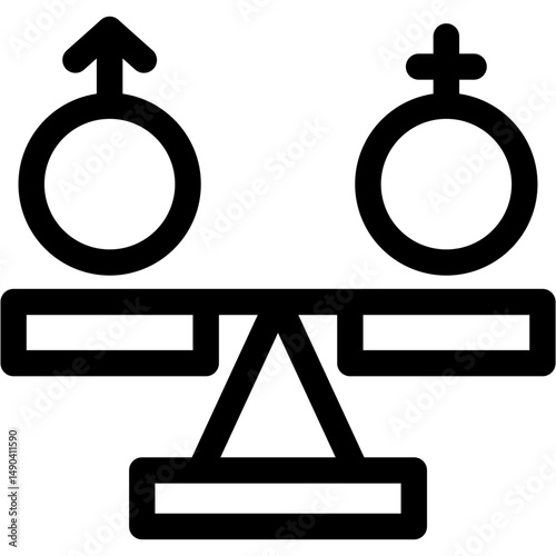Gender Equality Icon Vector Symbol Design Illustration