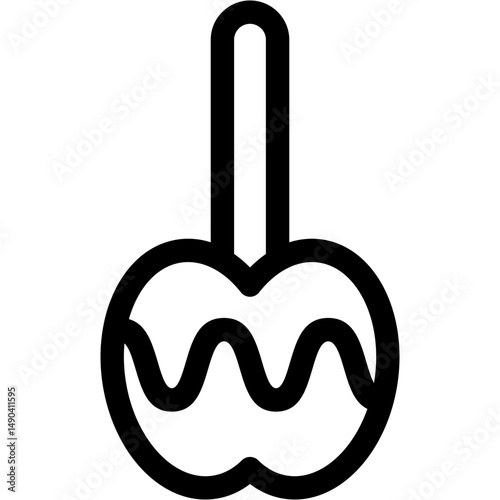 Candy Apple Icon Vector Symbol Design Illustration