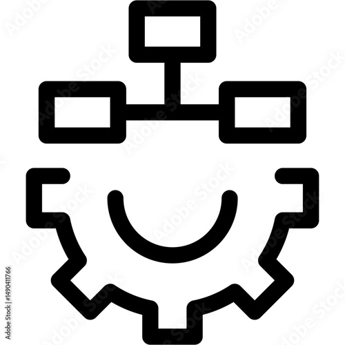 Process Icon Vector Symbol Design Illustration