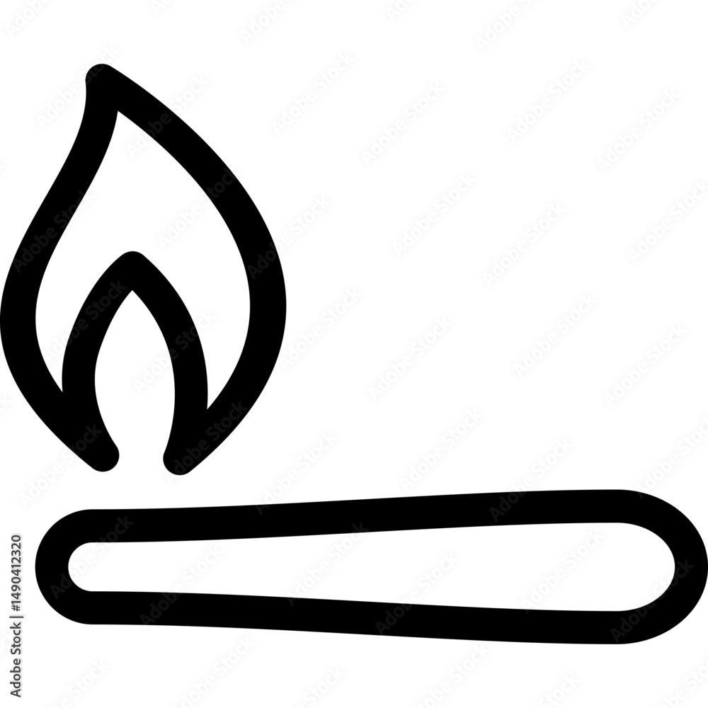 Matchstick Icon Vector Symbol Design Illustration Matchstick Icon Vector Symbol Design Illustration