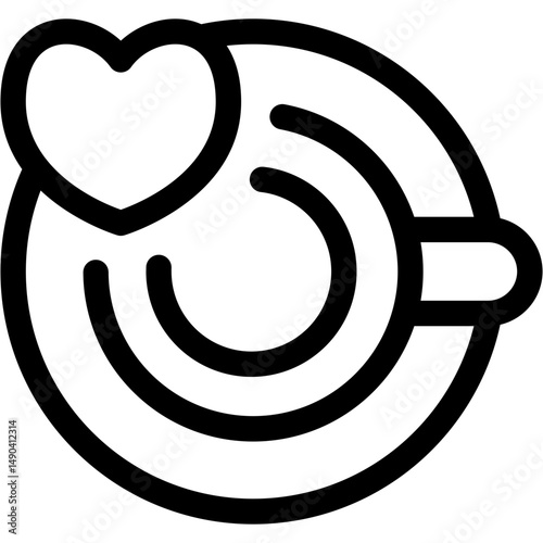 Latte Icon Vector Symbol Design Illustration