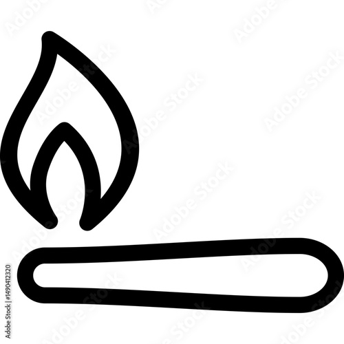 Matchstick Icon Vector Symbol Design Illustration