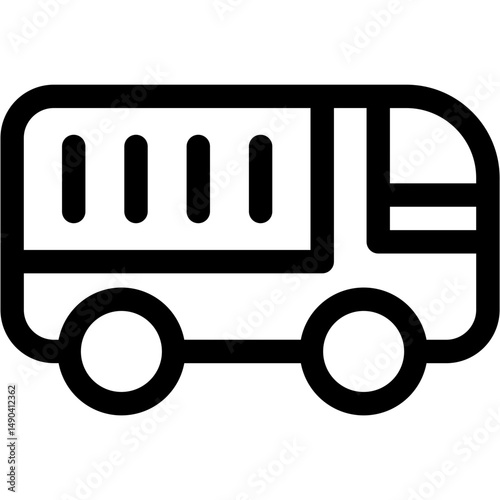 Trash Truck Icon Vector Symbol Design Illustration