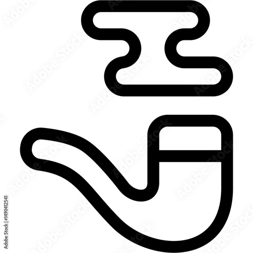 Smoking Pipe Icon Vector Symbol Design Illustration