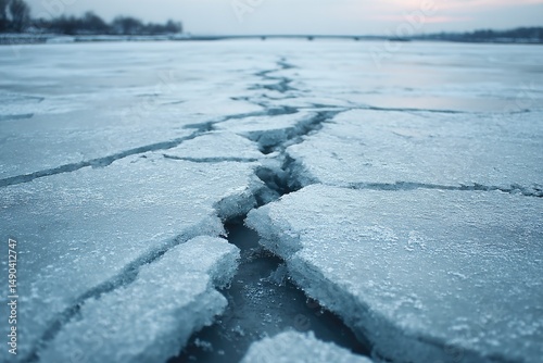 Frozen Landscape Reveals Majestic Patterns Across Icy Surface