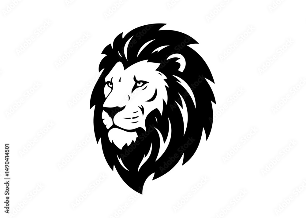 Obraz premium lion king silhouette logo vector