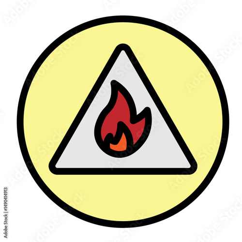 Viral Fire Symbol Vector Filled Icon Design