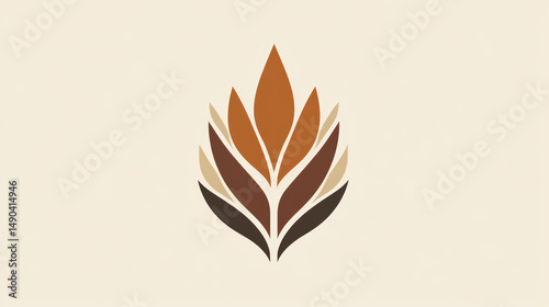 A logo featuring brown tones evokes warmth and sophistication for home decor branding