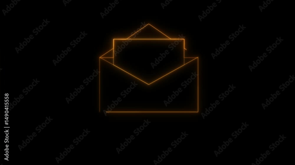A glossy mail envelope icon on a black web background symbolizes internet message communication for business contact