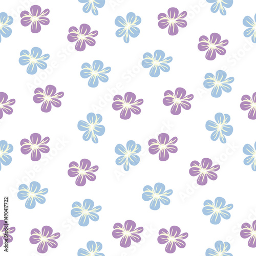 Colorful tropical flower seamless pattern.Abstract geometric background surface texture background.Nature botanical Nordic folk illustration.Vintage design for fabric,summer, spring,celebration,decor.