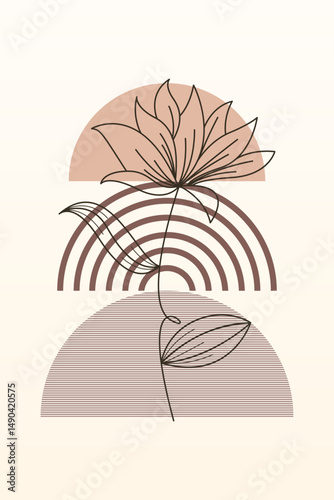 Botanical boho wall decor printable poster
