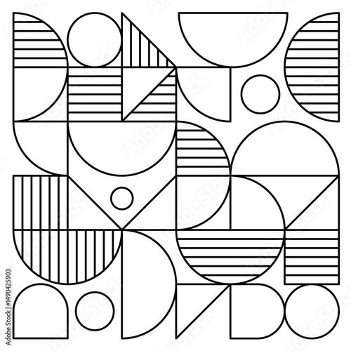 Dynamic geometric pattern with cool tones. Vector background minimal design illustration.