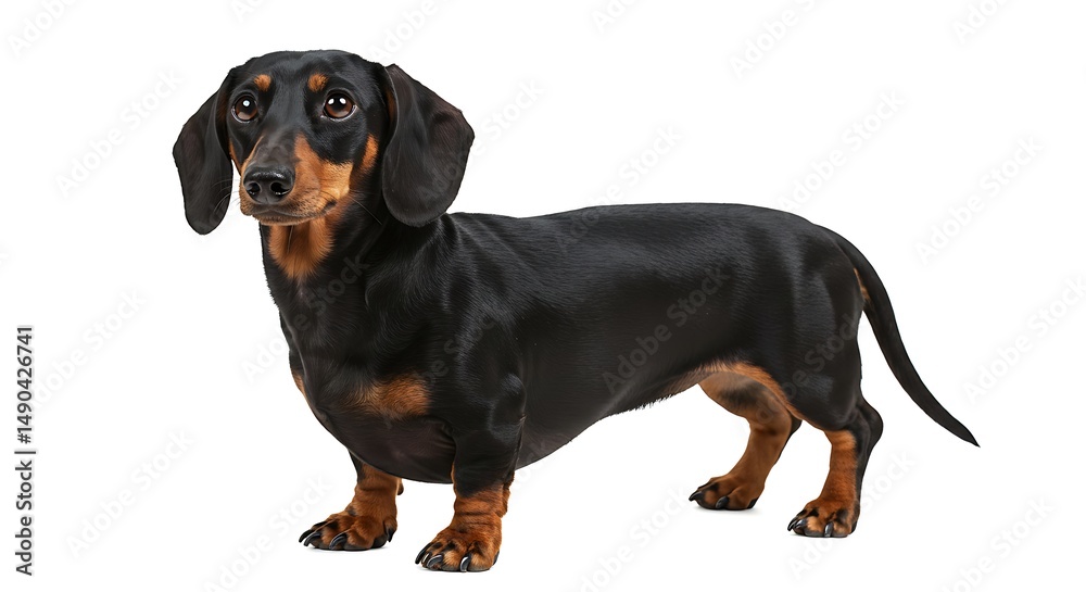 Black and tan dachshund portrait Black and tan dachshund portrait