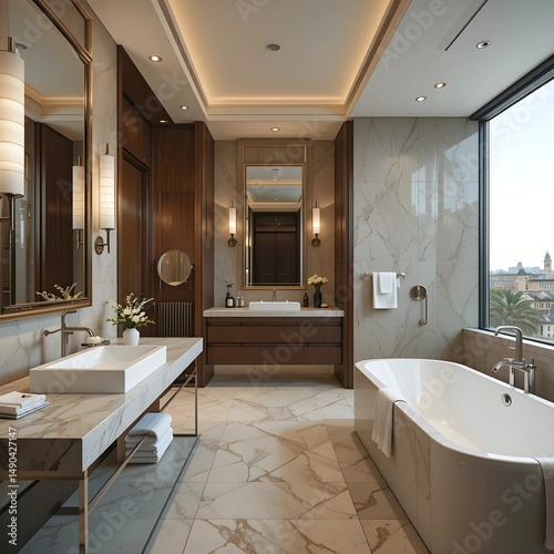 neat bathroom, AI Generated