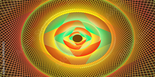 Abstract red background with shining curved lines. Modern shiny red gradient geometric circle lines pattern. Futuristic concept. Suitable for banners, flyers, posters, presentations, covers, websites