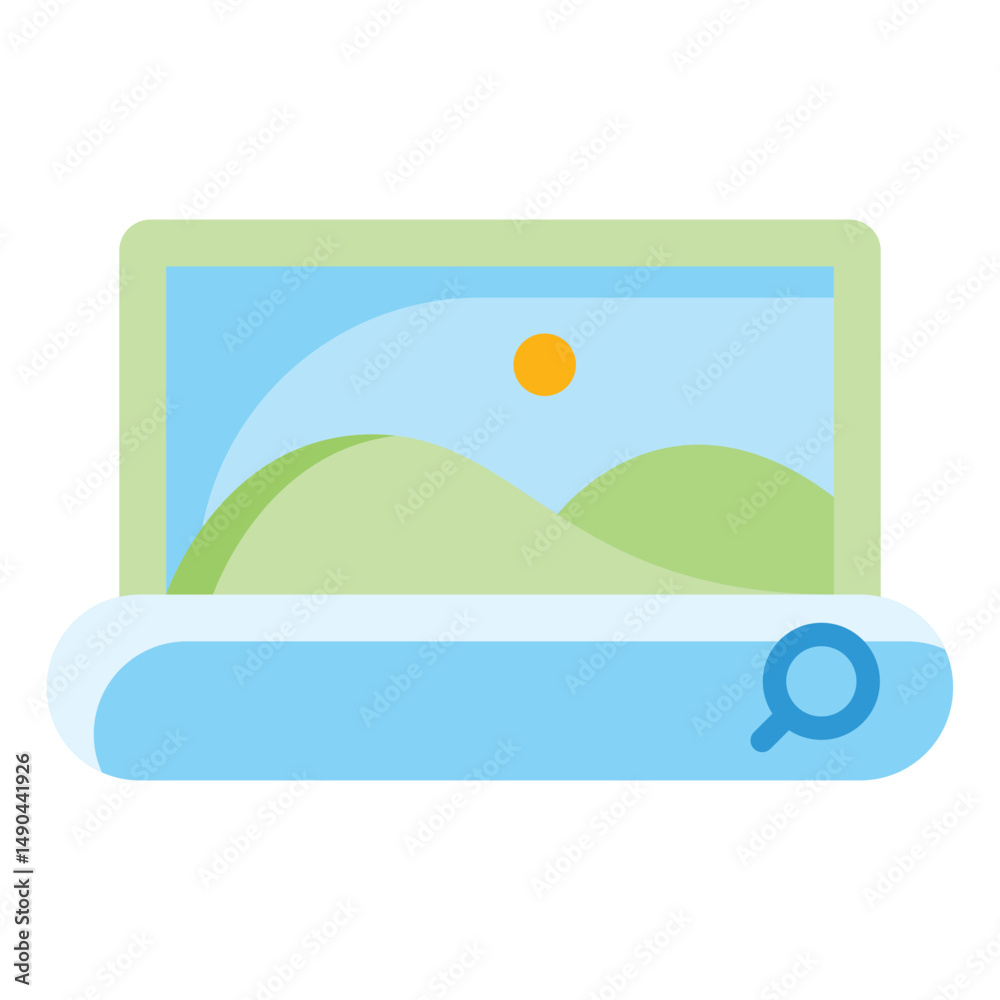 Fototapeta premium Search Image Flat Icon