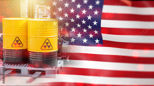 Barrels with radioactive fu...