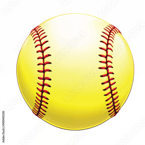 softball Vector Illustration isolated