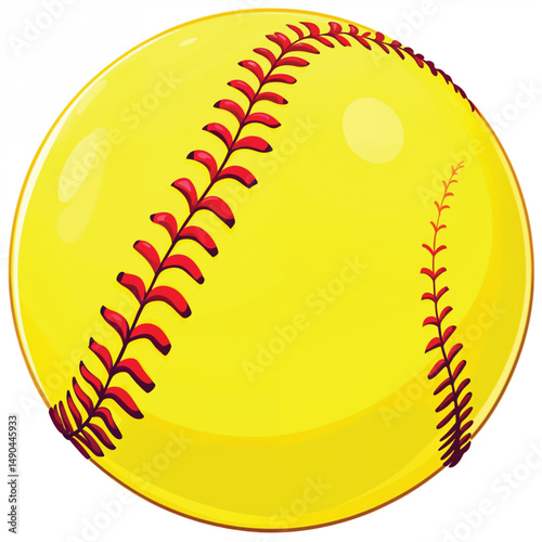 softball Vector Illustration isolated